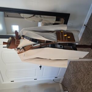 Flannel Vest, H&M Coat, Crossbody, Belt